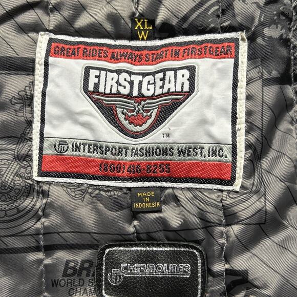 Heavyweight Black Cal Leathers Jacket Womens XL 24x23 LAPD First Gear Motorcycle - Picture 6 of 16